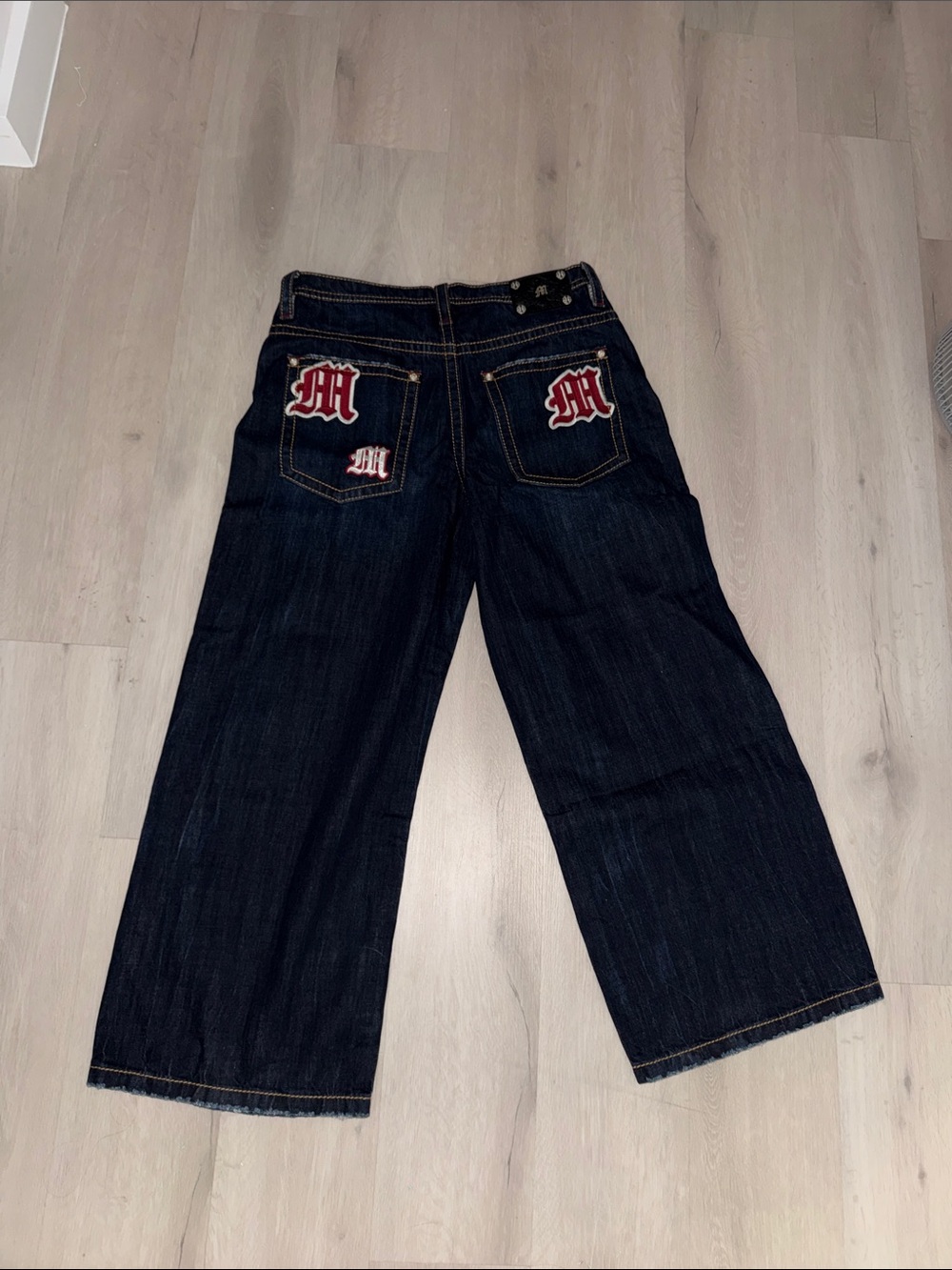 Miss Me Dark Blue Wide-Leg Jeans